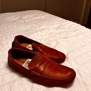 Nordstrom Men's Tan Leather Slip-On Loafers